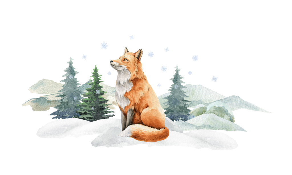 Kinderkamer | Fox in winter wonderland