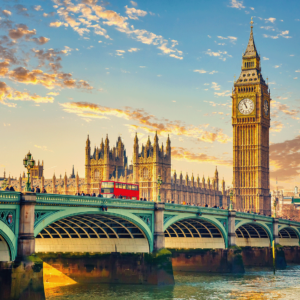 Big Ben en Westminster Bridge in Londen