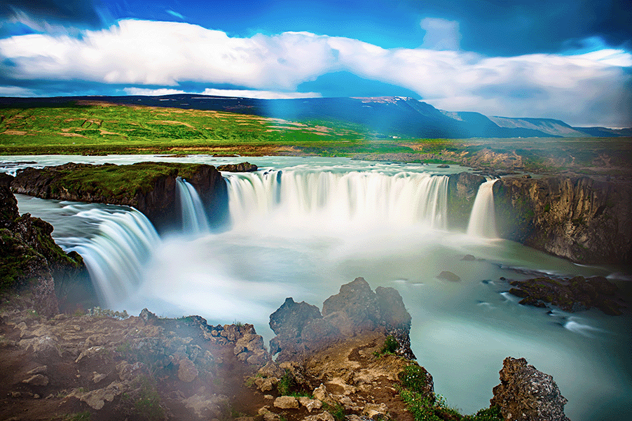 Godafoss waterfall in Iceland