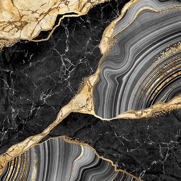 Black marble with gold