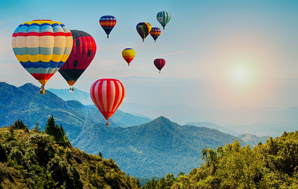 Hot air balloons, Thailand