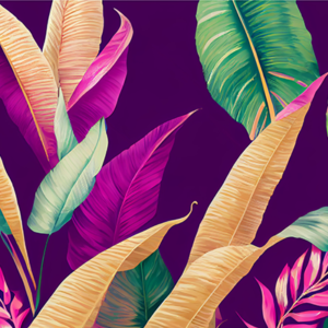 Woonkamer bladeren paars