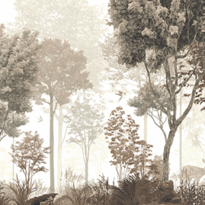 Woonkamer | vintage bos fotobehang