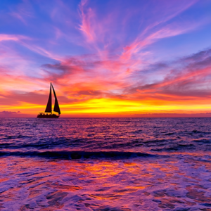 fotobehang-transport-zeilboot-bij-zonsondergang