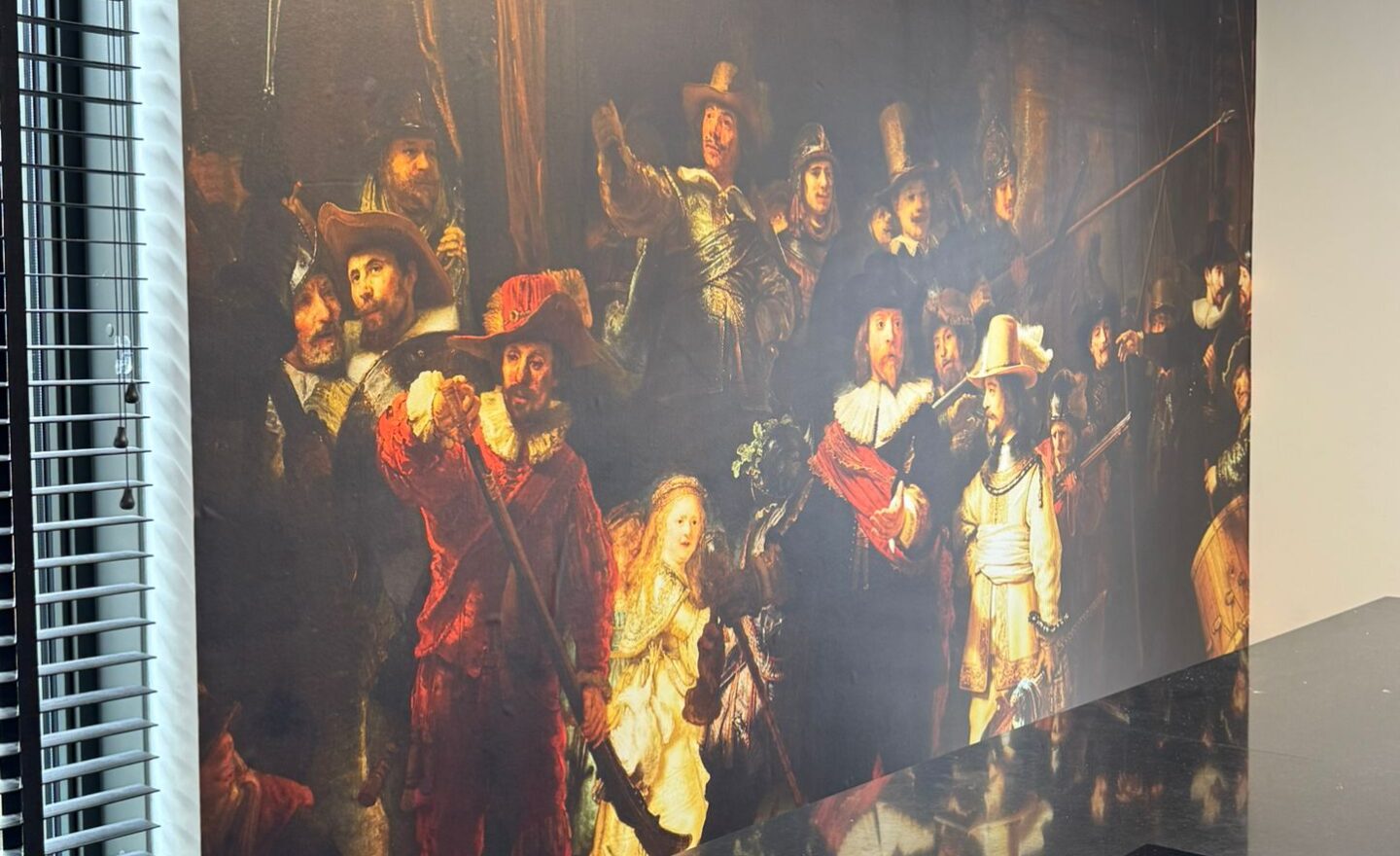 Keuken, Fotobehang de Nachtwacht